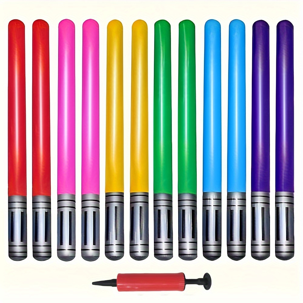 Party Games No Props - 12 Spade Gonfiabili Colorate (con Gonfiatore