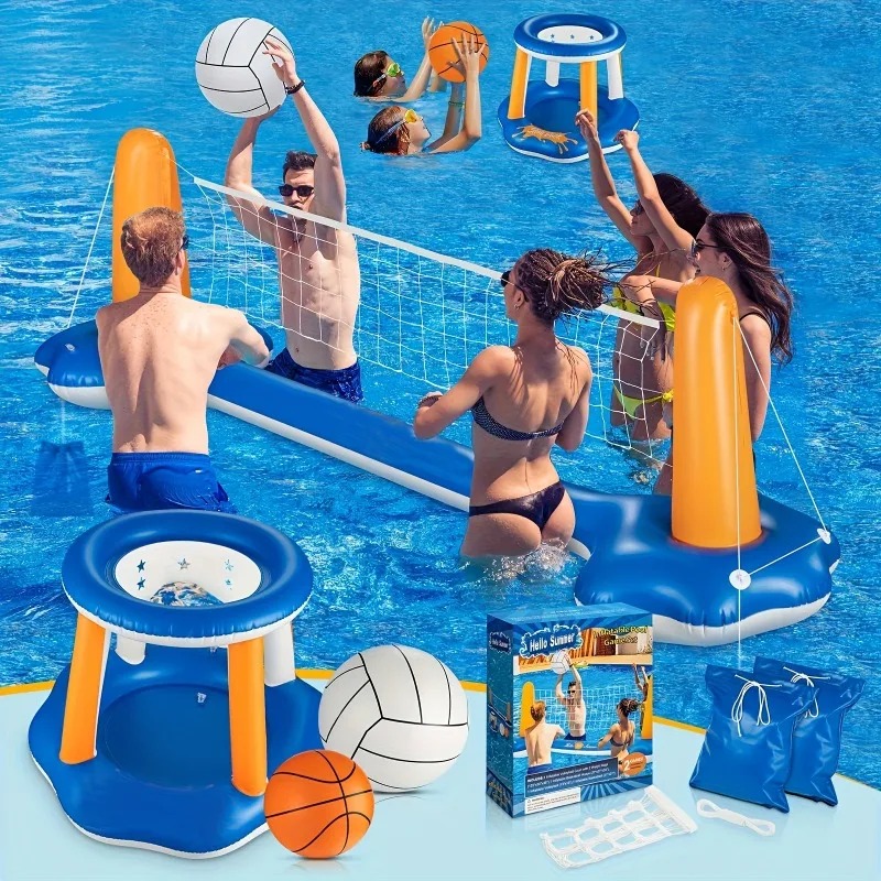 Party Games Summer - Set Grande Galleggiante Gonfiabile per Piscina