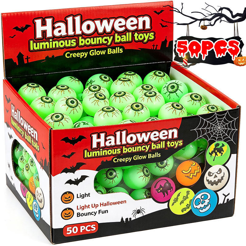 Party Games Jenga - Palline Rimbalzanti Luminose a Tema Halloween,