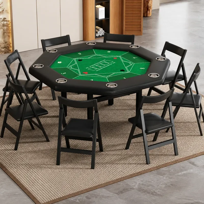 Party Games Using Cards - Tavolo da Poker Ottagonale Pieghevole, Tavolo