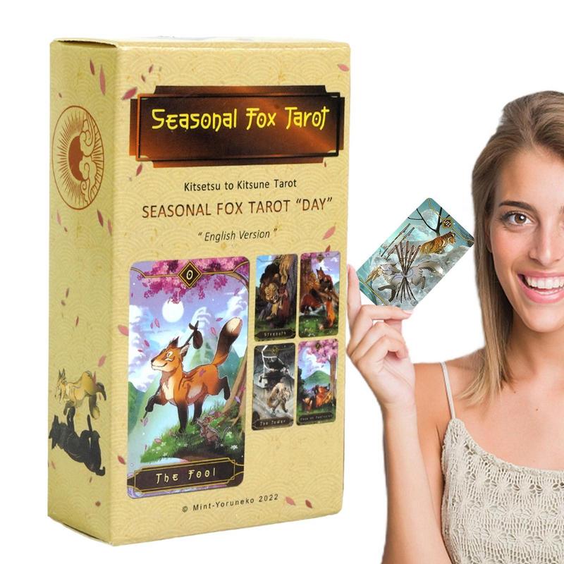 Party Games Meaning - 78pcs tarocchi stagionale Fox Oracle Deck