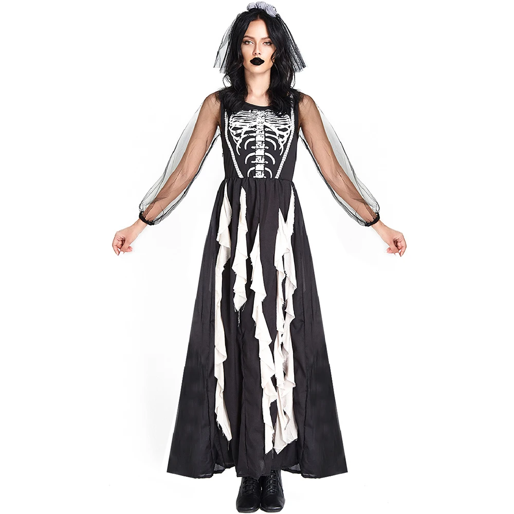 Costume da sposa con teschio s - Zombie Party Games For Adults recensione e prezzo